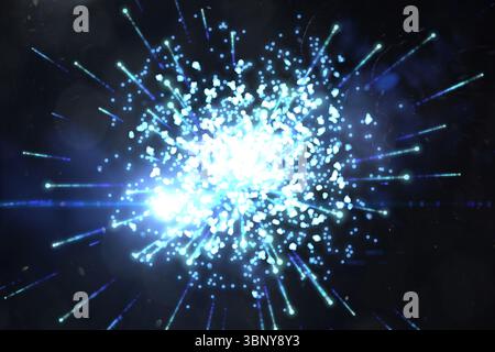 Hellen Feuerwerk Design auf schwarz Stockfoto