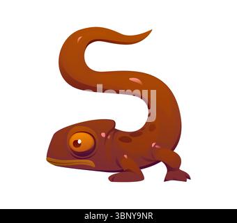 Comic mexikanische Schriftart Chamäleon-Echse Nummer 5 fünf. Hispanic Culture Festival Tiermaskottchen Schriftart Figur oder Nummer. Lateinamerikanische Feiertagsvektor-Schriftzeichen-Zahlensymbol oder fiesta-Schriftsatz-mathematische Ziffer Stock Vektor