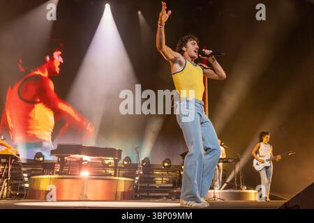 Milwaukee, USA. Juli 2025. Benson Boone während des Summerfest Music Festivals am 3. Juli 2025 in Milwaukee, Wisconsin (Foto: Daniel DeSlover/SIPA USA) Credit: SIPA USA/Alamy Live News Stockfoto