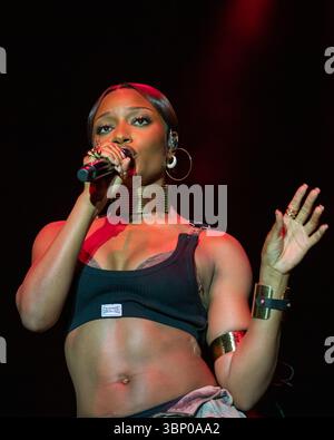 Milwaukee, USA. Juli 2025. Ayra Starr während des Summerfest Music Festivals am 3. Juli 2025 in Milwaukee, Wisconsin (Foto: Daniel DeSlover/SIPA USA) Credit: SIPA USA/Alamy Live News Stockfoto