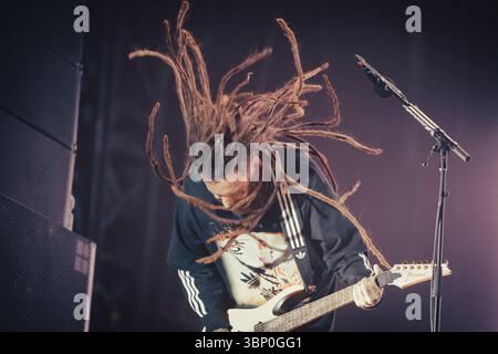 Korn trat 2025 in den Firenze Rocks auf Stockfoto