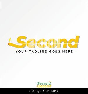 Logo Design Grafikkonzept kreative Premium Vektor Stock Bild Top Verkauf Text Wort zweite Schneidegeschwindigkeit mit Zigarettentabak Rauchen Gewohnheit Stock Vektor