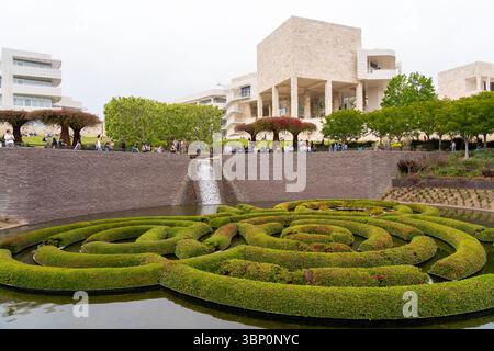 Central Garden im Getty Center. Los Angeles, Kalifornien, USA Stockfoto