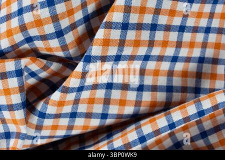 Makrostruktur eines Gewebes, das zu 100 % aus Baumwolle besteht Stockfoto