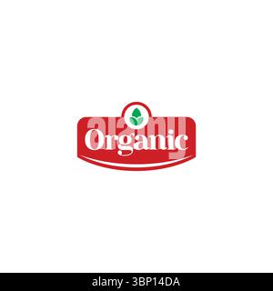 Vorlage Für Organisches Label. Kulinarisches Symbol der Natur Stock Vektor