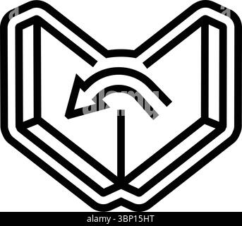 Vektorillustration für faltbare Linien Stock Vektor