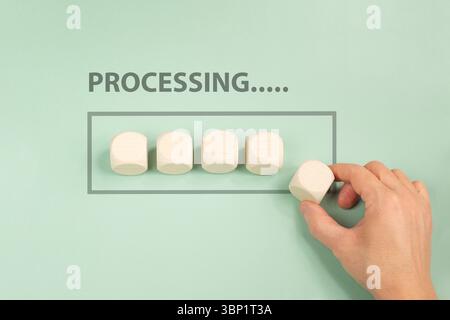 Verarbeitung Im Unternehmen, Workflow-Automatisierung, Loading New Goal Achievement, Development, Growth, Management Und Strategy Stockfoto