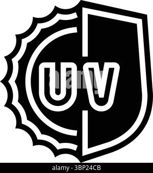 uv-Schutz Glyphe Symbol Vektor Illustration Stock Vektor