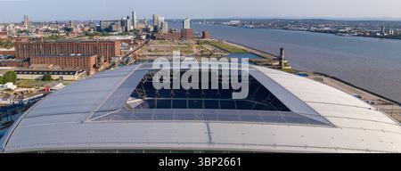 Luftbild des neuen Everton's Football Stadions in Liverpool UK Stockfoto