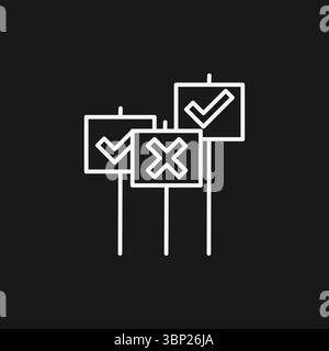 Protest- und Wahlzeichen Symbol für politischen Aktivismus, soziale Kundgebungen und öffentliche Wahlen Stock Vektor