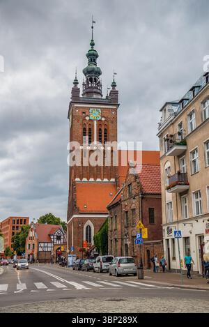 Danzig, Polen - 18. August 2021. Katharinenkirche in der Podmlynska-Straße Stockfoto