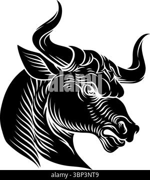 Bulle Heraldik Wappenwappen Heraldisches Crest Tier Stock Vektor