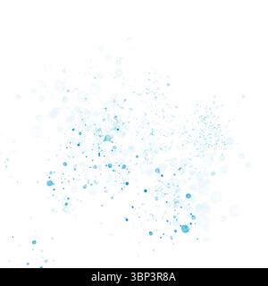 Hintergrund mit abstrakten Punkten. Digitale Aquarellabbildung. Ein Muster mit transparenten Spritzern, isoliert auf weißem Hintergrund. Stilisierung von t Stockfoto