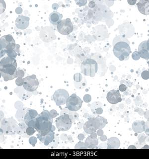 Hintergrund mit abstrakten Punkten. Digitale Illustration mit Aquarell. Nahtloses Muster mit stilisierten Spritzern, isoliert auf weißem Hintergrund. Stilisierung Stockfoto