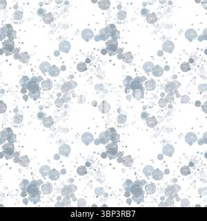 Hintergrund mit abstrakten Punkten. Digitale Illustration mit Aquarell. Nahtloses Muster mit stilisierten Spritzern, isoliert auf weißem Hintergrund. Stilisierung Stockfoto