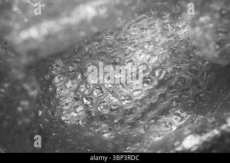 Textur der schützenden Luftpolsterfolie Stockfoto