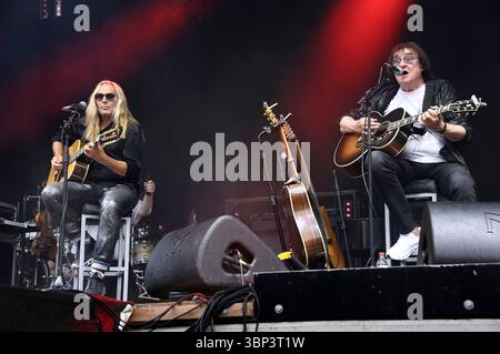 Maschine mit Uwe Hassbecker live beim Berliner Rundfunk Open Air 2025 auf der Parkbühne Wuhlheide. Berlin, 05.07.2025 Stockfoto