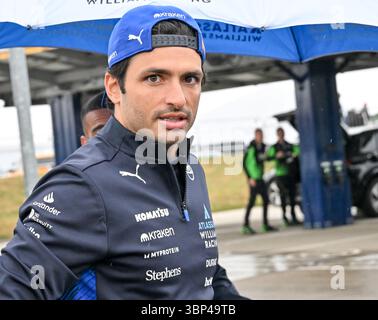 Silverstone, Großbritannien. Juli 2025. Carlos Sainz, Williams, Ankunft in der Formel 1, Katar. Juli 2025. Airways Grand Prix von British in Silverstone, Northamptonshire, Großbritannien. Quelle: LFP/Alamy Live News Stockfoto