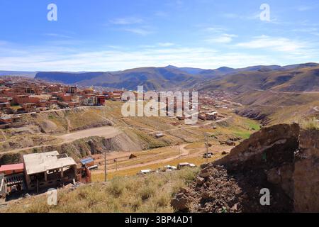Der Blick über Potosi in Bolivien Stockfoto