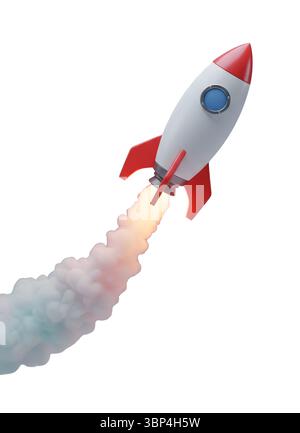 Minimalistisches 3D-Rendering in einem weichen und flüssigen Renderer Stockfoto