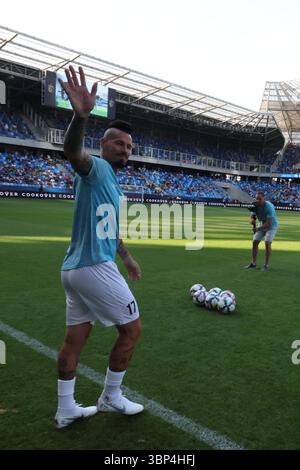 Marek Hamsik vor dem Abschiedsspiel von Marek Hamsik im Thenelne Pole Stadium in Bratislava, Slowakei, 5. Juli 2025 Stockfoto