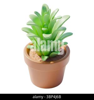 Minimalistisches 3D-Rendering in einem weichen und flüssigen Renderer Stockfoto