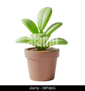 Minimalistisches 3D-Rendering in einem weichen und flüssigen Renderer Stockfoto