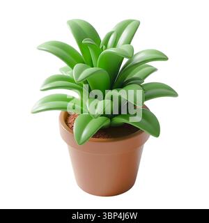 Minimalistisches 3D-Rendering in einem weichen und flüssigen Renderer Stockfoto