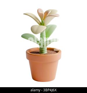 Minimalistisches 3D-Rendering in einem weichen und flüssigen Renderer Stockfoto