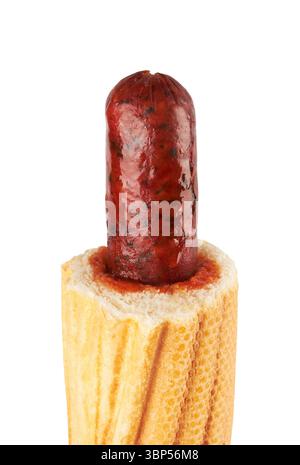 Französische Hot Dog Isolated On White Stockfoto