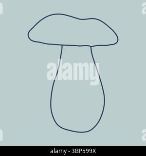 Pilz-Doodle-Muster. Handgezeichnete Skizze. Stock Vektor