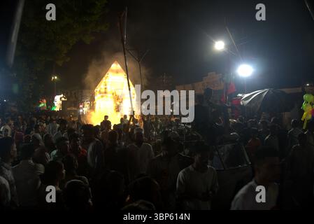 Rajkot, Gujarat, Indien. Juli 2025. Muharram Festival Tazia Parade 2025. Quelle: Nasirkhan Davi/Alamy Live News Stockfoto