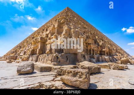 Pyramide von Khufu oder große Pyramide von Gizeh Stockfoto
