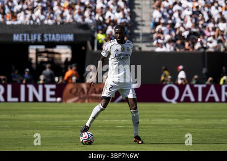 Antonio Rudiger von Real Madrid CF im Spiel beim Fußball-Finale der FIFA Club-Weltmeisterschaft zwischen Real Madrid CF und Borussia Dortmund. Stockfoto