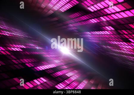 Digital generiertes cooles Disco-Design Stockfoto