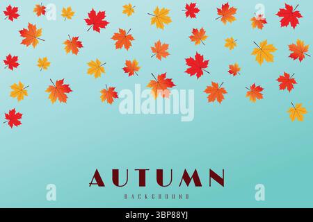 Herbstsaison Hintergrund mit Ahorn Blätter Vektor Illustration. Stock Vektor