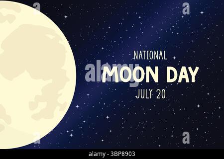 National Mond Day Poster Design Vektor Illustration. Stock Vektor