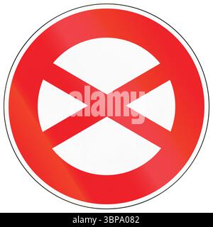 Verkehrsschild in Kambodscha - Straße geschlossen. Stockfoto