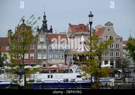 Gdańsk Carousel, Altstadt, Danzig, Pommern, Polen, Europa Stockfoto
