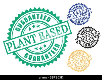 Umweltfreundliche Vegane Abzeichen Vektor-Set, Bio-Lebensmittel-Etikett-Symbole Stock Vektor