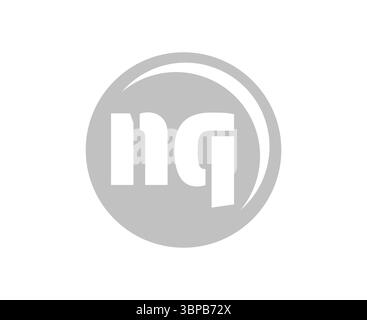NQ Sport Emblem oder Team Logo. Ball-Logo mit einer Kombination aus Anfangsbuchstaben N und Q für Bälle, Sportfirma, Training, Vereinsabzeichen. Vektor Stock Vektor