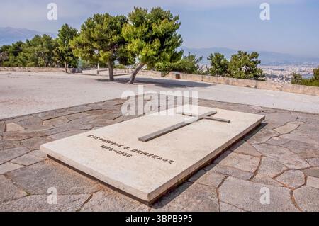 Gedenkstätte in Chania für den Politiker Eleftherios Venizelos 1864-1936, der als Premierminister für die Autonomie vom türkischen Osmanischen Reich und für die Vereinigung Kretas mit Griechenland kämpfte Stockfoto