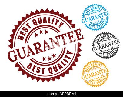 Authentische Qualitätsgarantieetiketten, Vektordichtungssatz für Premium-Produkte Stock Vektor