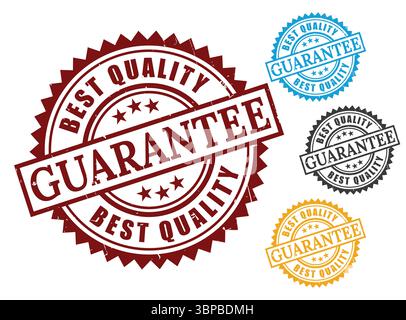 Qualitätskontrollabzeichen-Kollektion, Premium-Produktstempelvektor Stock Vektor