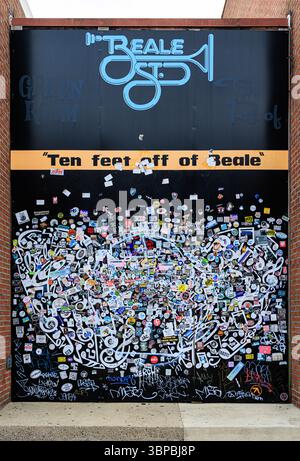 10 Meter von Beale, Beale Street, Memphis, Tennessee Stockfoto