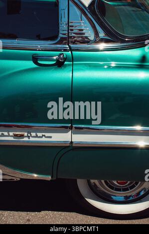 Seitenansicht eines Vintage Chevrolet Bel Air Stockfoto