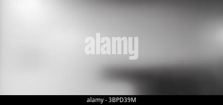 Verschwommenes Milchglas. Fenster- oder Duschwand mit Schatten und Reflexionen. Stockfoto