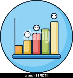Business Analytics Data Visualization Diagrammdiagramm Statistiken Performance Metriken Dashboard-Bericht Stock Vektor