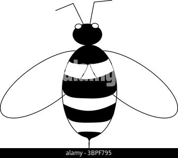 Bee-Konzepte isoliert. Vektorgrafik-Strichdarstellung. Perfekt für Karten, Dekorationen, Aufkleber, Logo, Menü, verschiedene Designs. Design für Fashion Gra Stock Vektor
