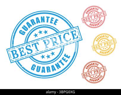 A Price Match Approved Badges, Best Value Guarantee Stamp Vector Collection Stock Vektor